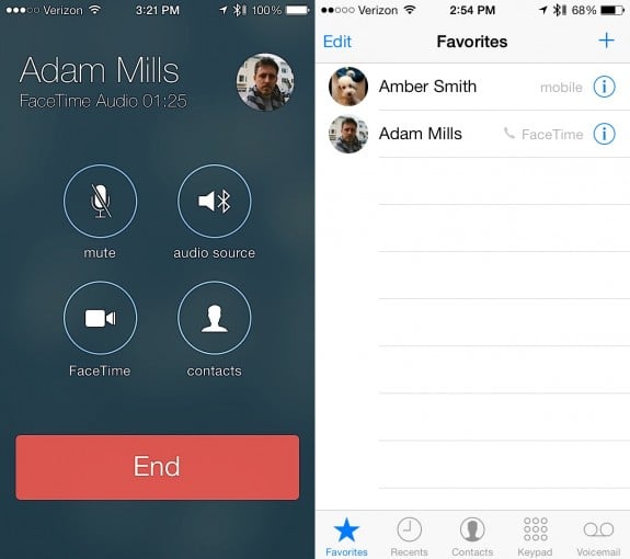 FaceTime Audio iOS 7 Guide 2