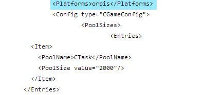 GTA 5 for PS4 code, from an alleged Xbox 360 code dump. Orbis was the code name for PS4 dev units.