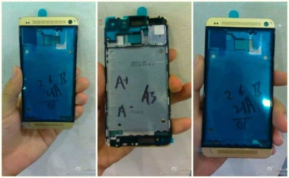 Leaks of a new gold HTC One surfaced on a Chinese social networking website. 