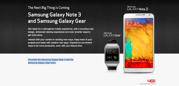 Verizon Galaxy Note 3 pre-orders are coming soon.