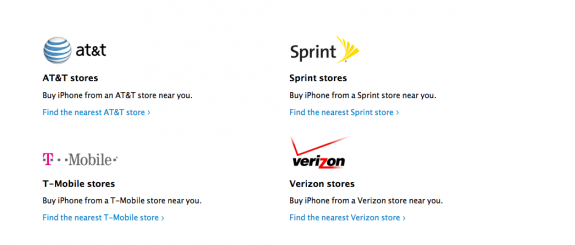 The iPhone 5S and iPhone 5C will be heading to four carriers in the U.S. on release day it seems. 