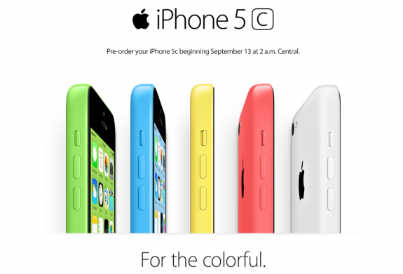 iPhone 5C pre-orders start at midnight on the west coast.