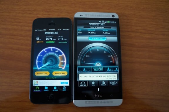 Sprint 4G LTE speed test.