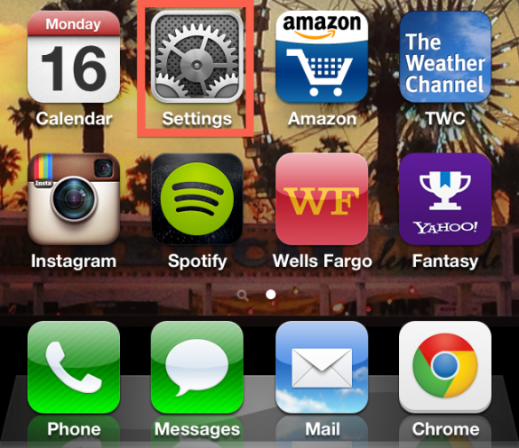 Step one of upgrading to iOS 7. 