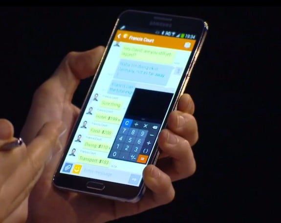 The new Pen Window mode available on the Verizon Galaxy Note 3.
