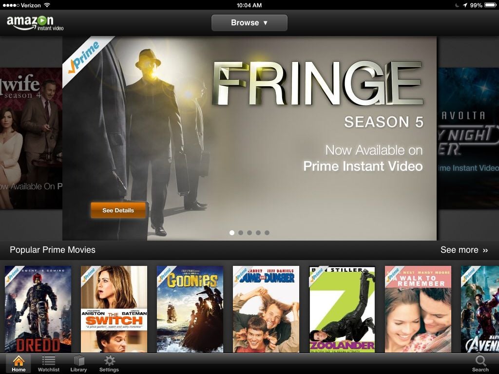 amazon instant ipad app now supports airplay