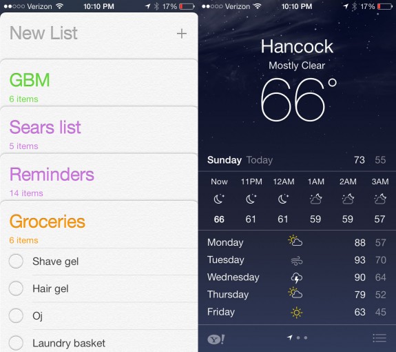 In iOS 7 Apple's apps come with a new look. 