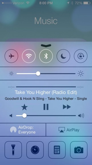 Here's what you can change in the iOS 7 Control Center.