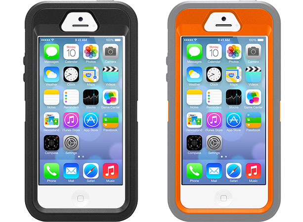 The new Otterbox iPhone 5S case does not cover the home button Touch ID sensor.