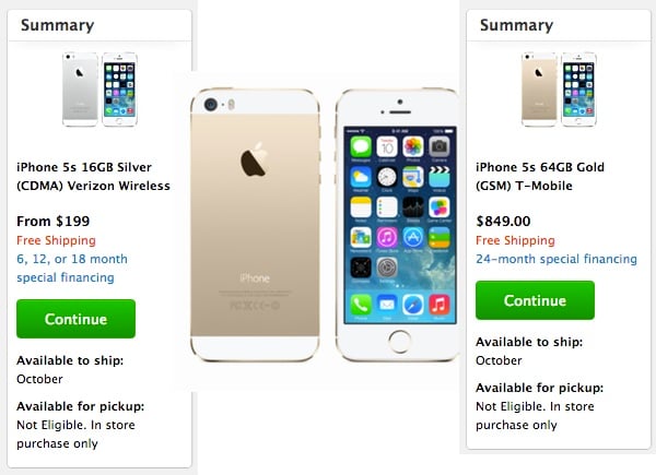 Apple no longer allows users to check to see if the iPhone 5s is in stock at a local Apple Store.