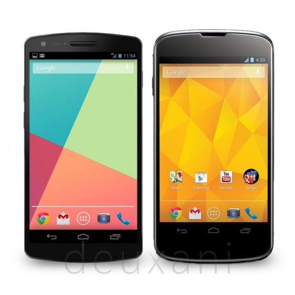 The same render next to the Nexus 4 render.