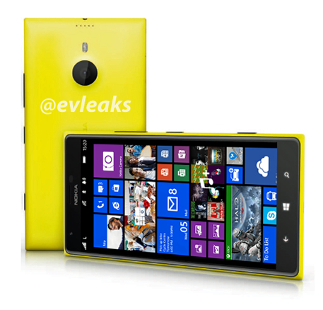 Renders of the Lumia 1520 posted by Evleaks.