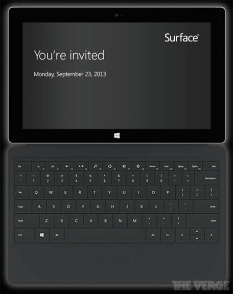 The Suface Event invitation sent to The Verge.