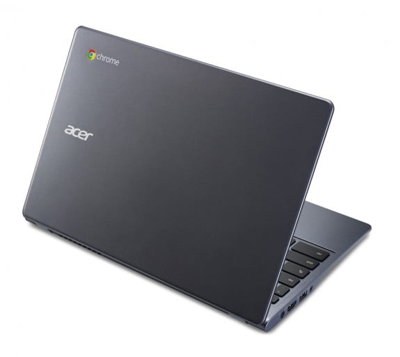 Acer Chromebook previewed at IDF rear view angled