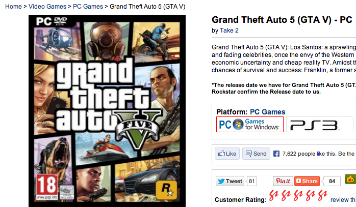 GTA 5 Pc pre-orders are live, but Rockstar has yet to confirm any PC version of the game.