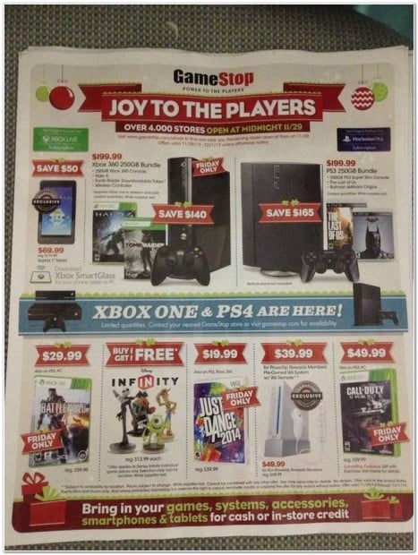 The Cover of GameStop's Black Friday ad.