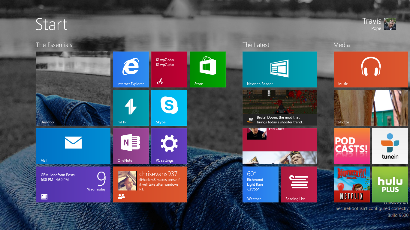 live tiles windows 8.1