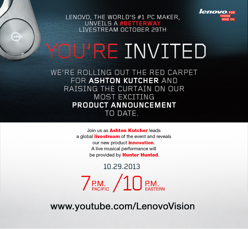 Lenovo teases a better tablet for October 29th.