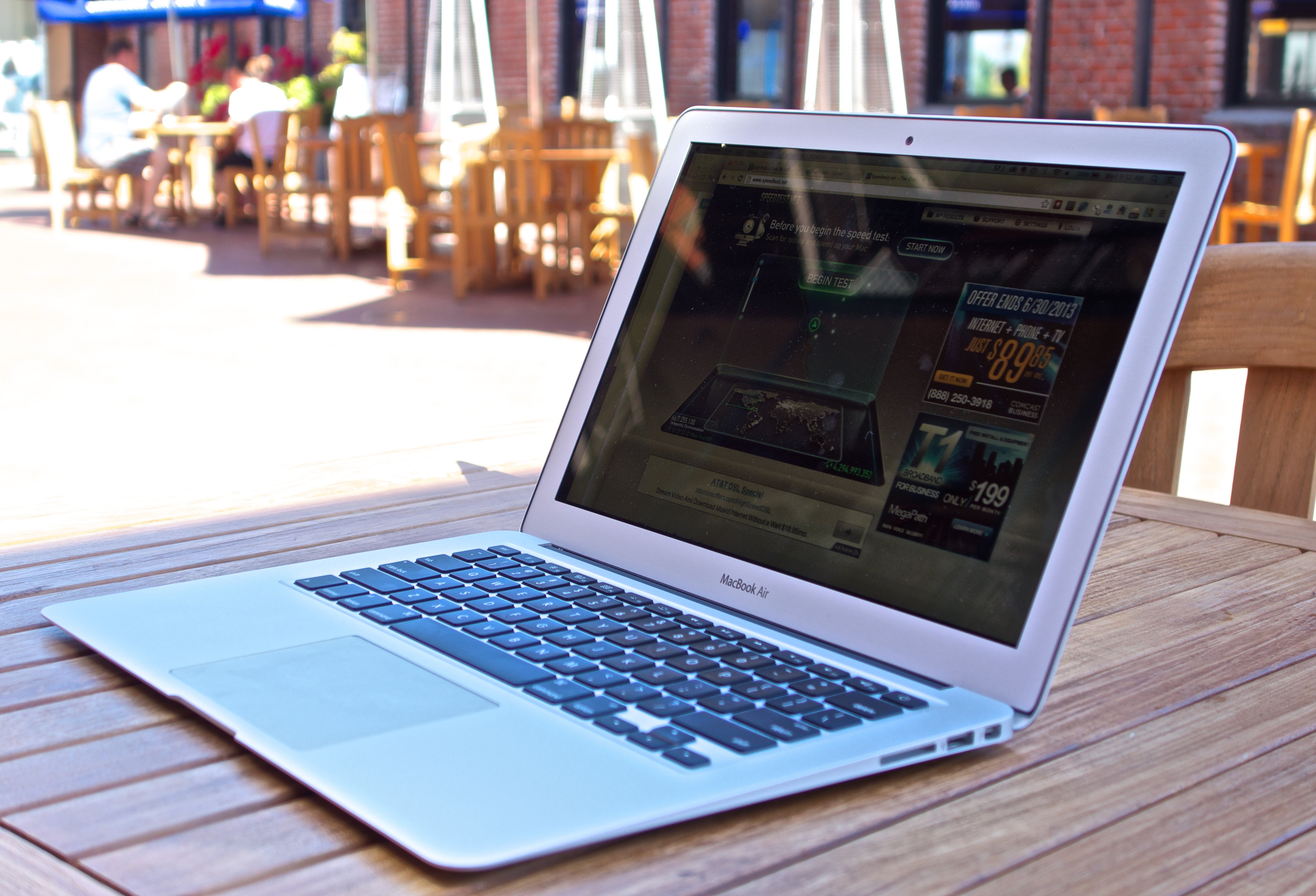 There is no matte option, but when comparing the MacBook Air vs MacBook Pro Retina, the Air may be a better option.