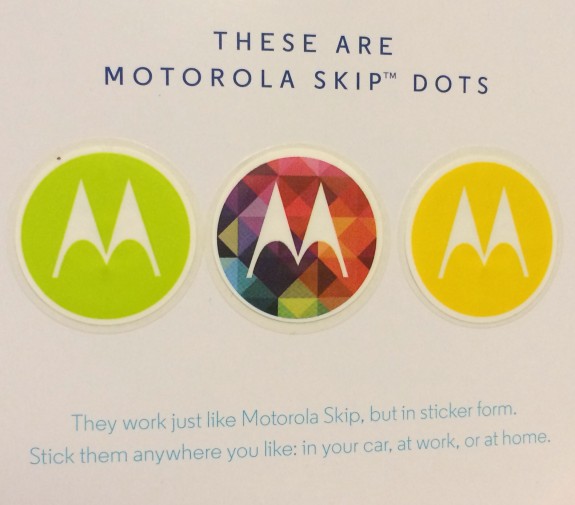 Automatically unlock the Moto X when you place it on one of these stickers.