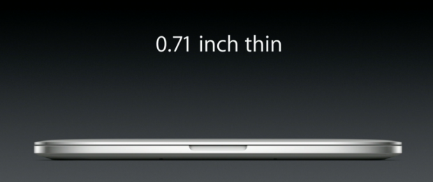 The new MacBook Pro Retina 13-inch is thinner and lighter.
