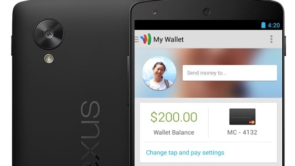 The Nexus 5 may not support Google Wallet.
