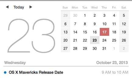 The OS X Mavericks release date is close. 