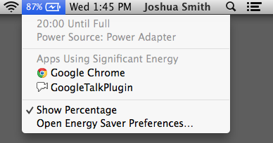 See which apps are using up your battery in OS X Mavericks.