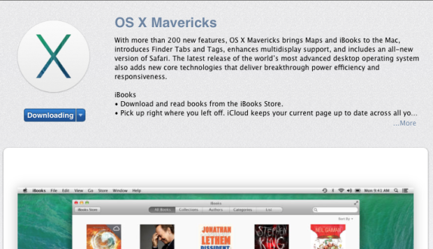 Download the OS X Mavericks update.
