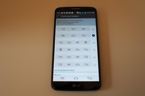 LG's UI allows you to even customize the buttons of the Android navigation keys!