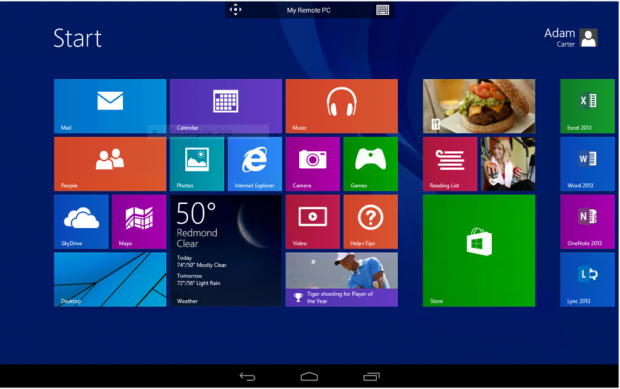 Remote Desktop for Android allows users to connect to their work or home PCs running Windows. 