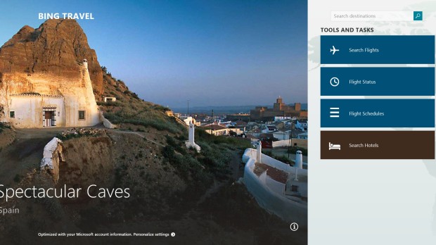The Bing Travel App
