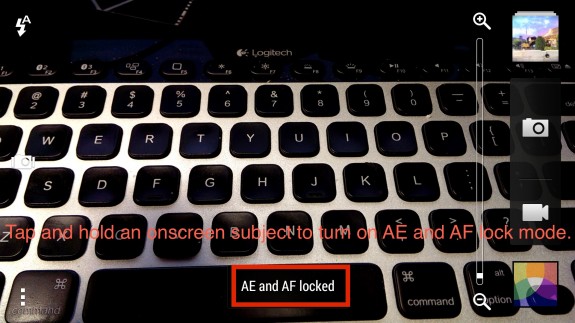 ae and af lock mode htc one camera