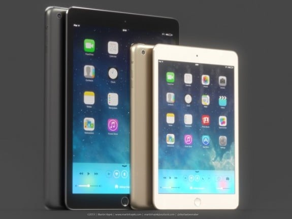 We could see an iPad 5 this year and a larger iPad in 2014.