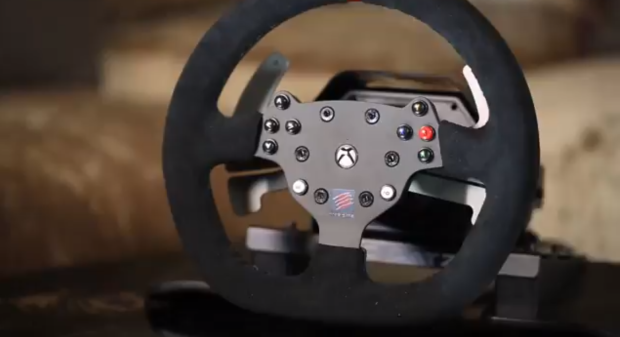 The Mad Catz Steering Wheel for Xbox One. 