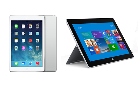 The iPad Air and the Surface 2