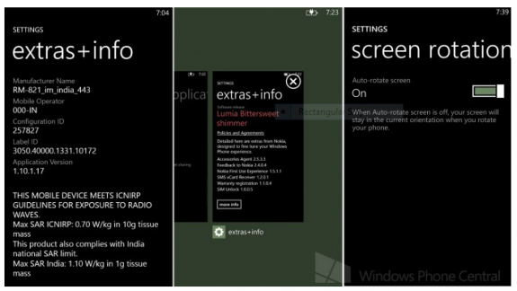 Screenshots of Windows Phone 8 GDR3 from WPCentral.