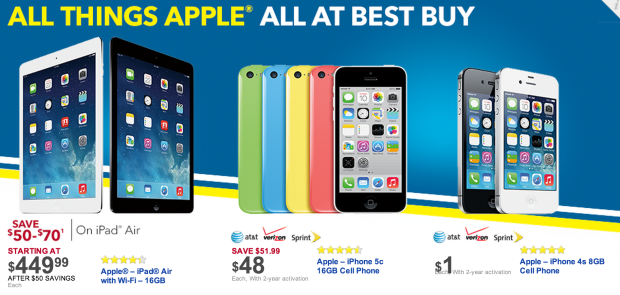 Best Buy's Black Friday 2013 ad is full of Apple deals including those for the iPad Air. 