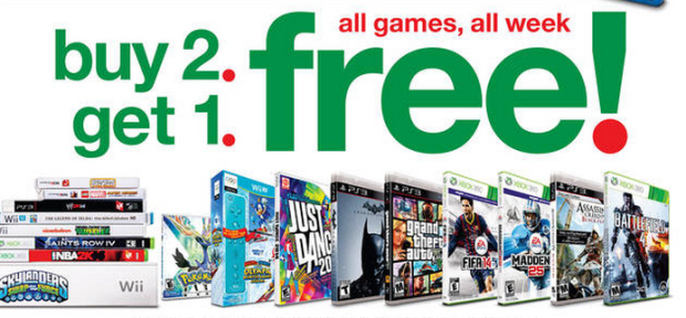 Ps4 and Xbox One release release date games are Buy Two Get One Free at Target.