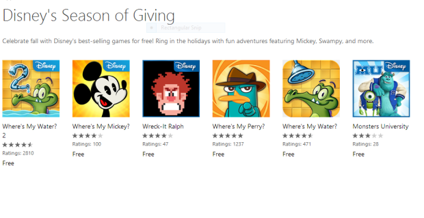 Free Disney Games for Windows Phone users