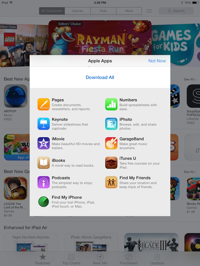 Free Apps from Apple