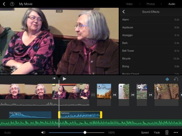 imovie on an ipad air