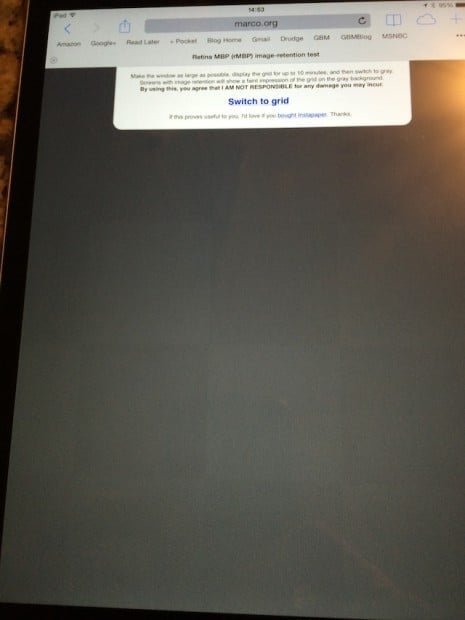 iPad mini with Retina Display with screen ghosting issue