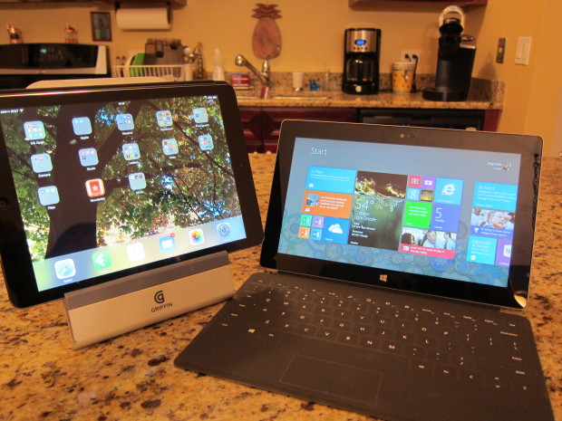 The iPad Air and the Surface 2