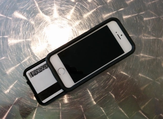 The OtterBox iPhone 5s Commuter Series Wallet offers protection and holds up to three cards. 