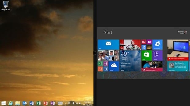 Windows 8.1 RT has two faces: The Desktop and Metro