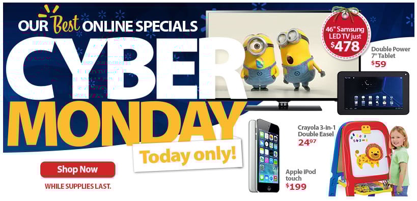 The Walmart Cyber Monday 2013 deals start as early as Saturday, and shoppers can use the app to get earlier access to the big deals.