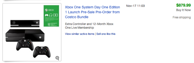 As the Xbox One release date approaches eBay prices climb.