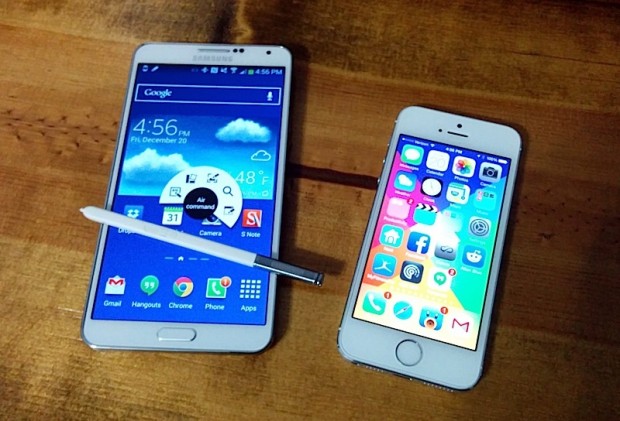 The Samsung Galaxy Note 3 S Pen and software is an advantage over the iPhone 5s.