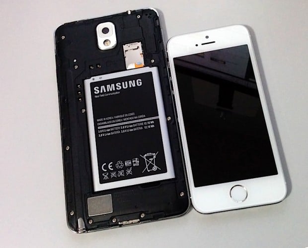 The Galaxy Note 3 battery is almost as big as the iPhone 5s.